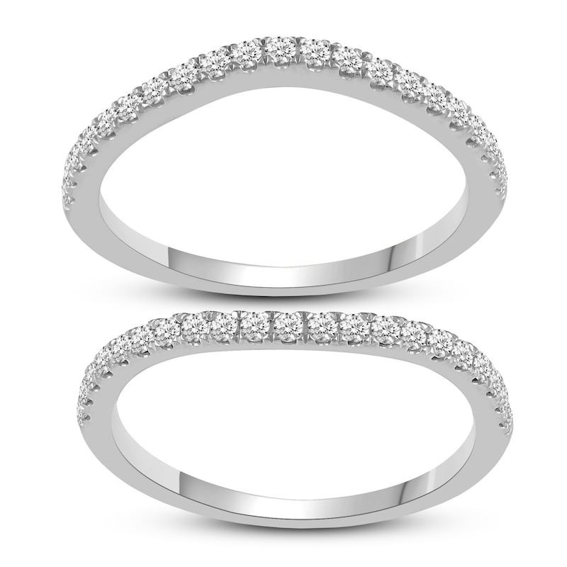 Main Image 3 of Previously Owned Diamond Wedding Band 1/2 ct tw Round 14K White Gold