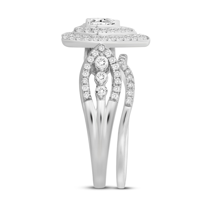 Main Image 2 of Previously Owned Diamond Bridal Set 1 ct tw Round 14K White Gold