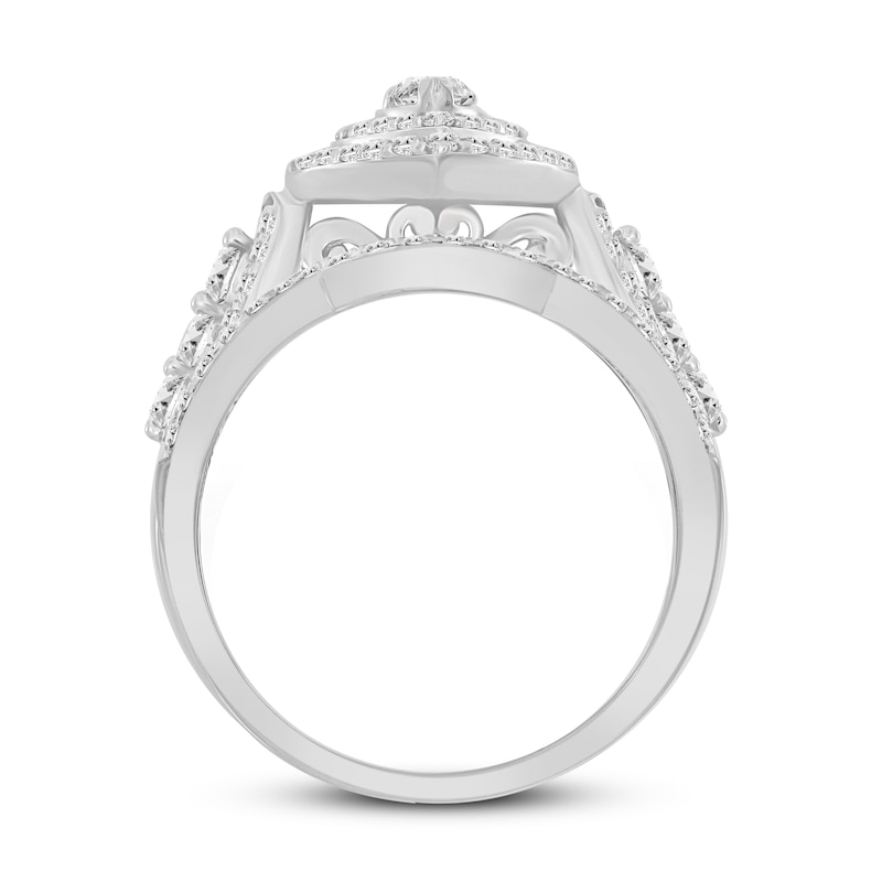 Main Image 3 of Previously Owned Diamond Bridal Set 1 ct tw Round 14K White Gold