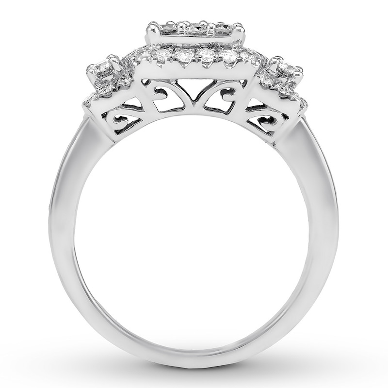 Main Image 2 of Previously Owned Diamond Engagement Ring 1-1/2 ct tw Round 14K White Gold