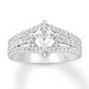 Thumbnail Image 1 of Previously Owned Diamond Engagement Ring 1-1/5 ct tw Princess-cut 14K White Gold