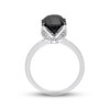 Thumbnail Image 3 of Previously Owned Black Diamond Engagement Ring 3 ct tw Round 14K White Gold