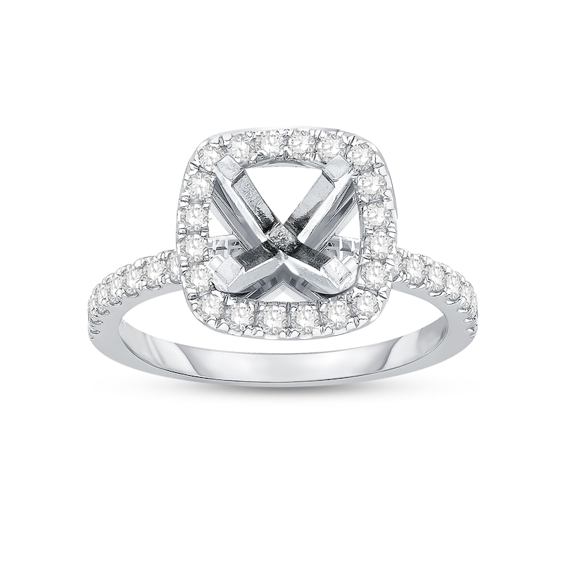 Main Image 1 of Previously Owned Diamond Ring Setting 5/8 ct tw Round 14K White Gold