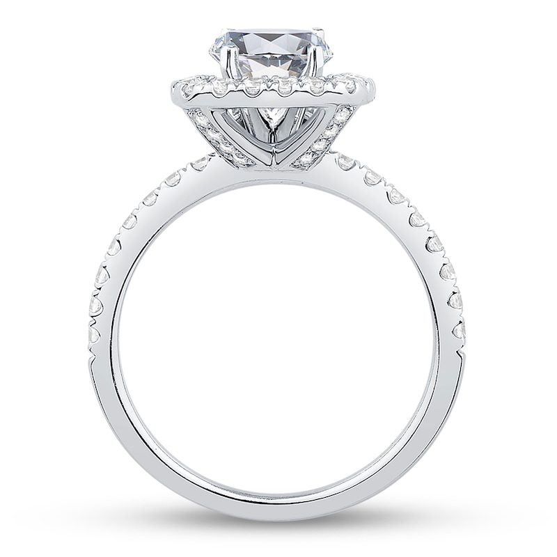 Main Image 2 of Previously Owned Diamond Ring Setting 5/8 ct tw Round 14K White Gold