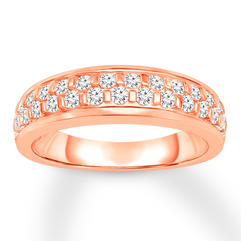 Main Image 1 of Previously Owned Diamond Anniversary Ring 3/8 carat tw 10K Rose Gold