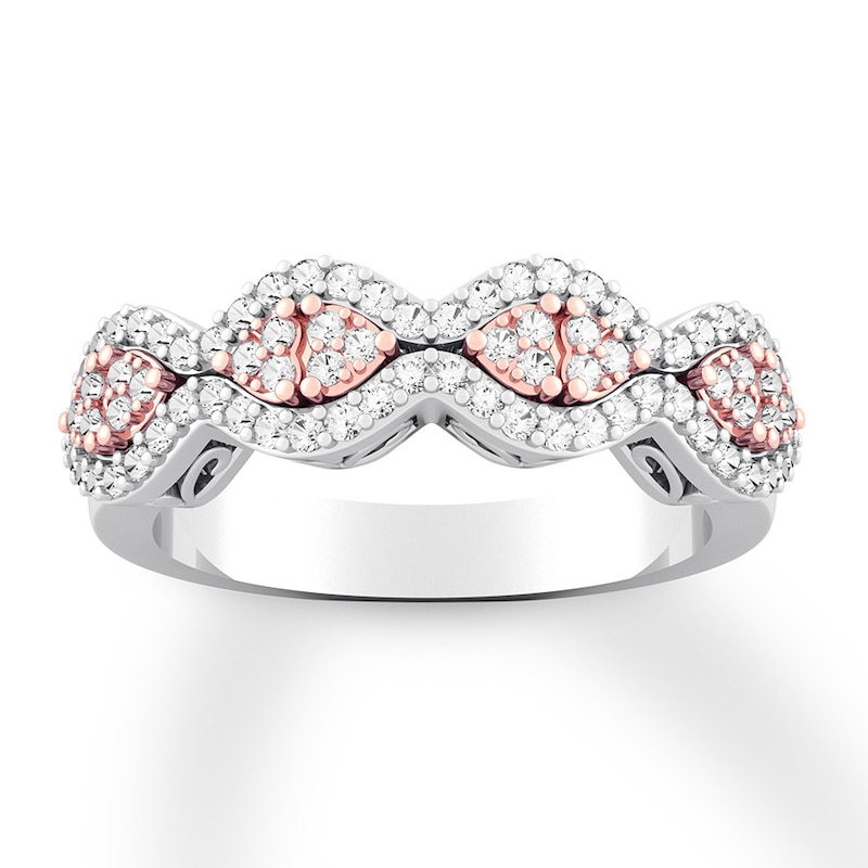 Main Image 1 of Previously Owned Diamond Anniversary Ring 3/8 carat tw 14K Two-Tone Gold