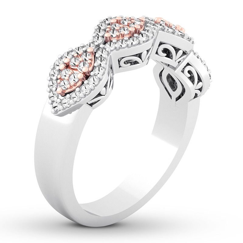 Main Image 4 of Previously Owned Diamond Anniversary Ring 3/8 carat tw 14K Two-Tone Gold