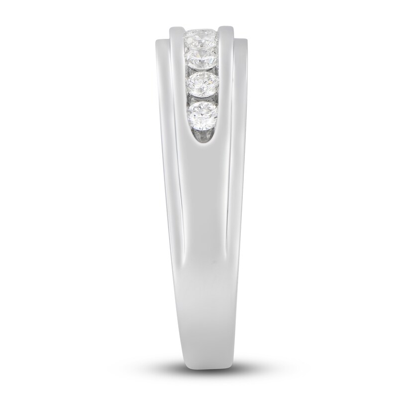 Main Image 2 of Previously Owned Men's Diamond Anniversary Band 1/2 ct tw Round 14K White Gold