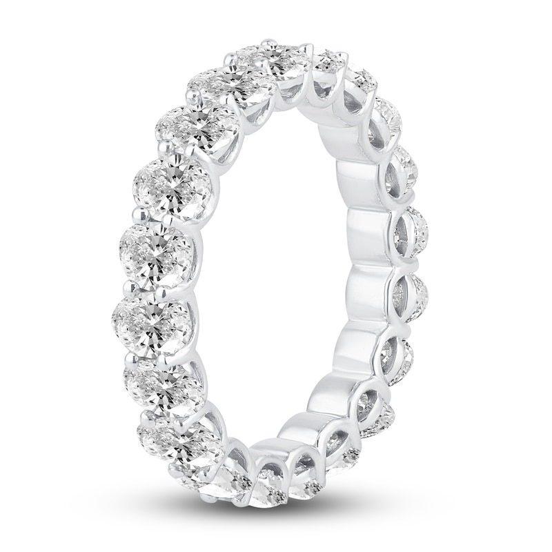 Main Image 2 of Previously Owned Diamond Eternity Band 4 ct tw Oval 14K White Gold