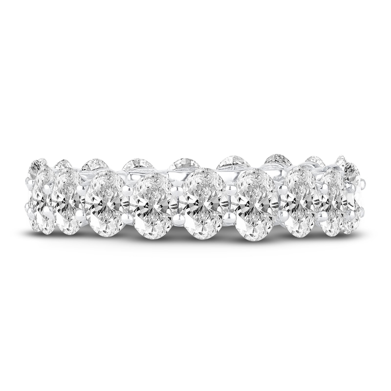 Main Image 3 of Previously Owned Diamond Eternity Band 4 ct tw Oval 14K White Gold