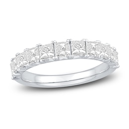Previously Owned Diamond Anniversary Band 1-1/2 ct tw Princess 14K White Gold