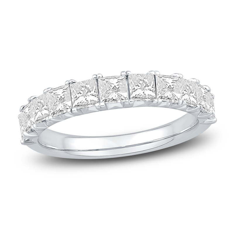 Main Image 1 of Previously Owned Diamond Anniversary Band 1-1/2 ct tw Princess 14K White Gold