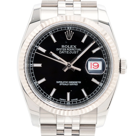 Previously Owned Rolex Datejust 36mm Mens Watch Stainless Steel 32624499216 Model 116234