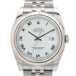Previously Owned Men's Datejust 36 Stainless Steel Watch 40224520778 (Model: 116234)