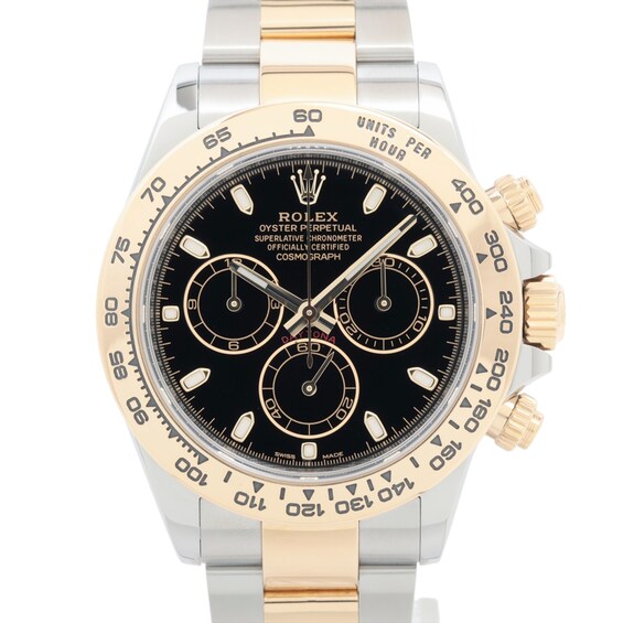 Previously Owned Mens Rolex Cosmograph Daytona 18K Yellow Gold  Stainless Steel Watch 32624495167 Model 116503