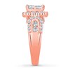 Thumbnail Image 3 of Previously Owned Diamond Ring 2 ct tw Princess/Round 14K Rose Gold