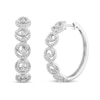 Thumbnail Image 1 of Previously Owned  Diamond Hoop Earrings 1/2 ct tw Round 10K White Gold