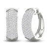 Thumbnail Image 1 of Previously Owned Lab-Grown Diamond Earrings 2 ct tw Round 14K White Gold