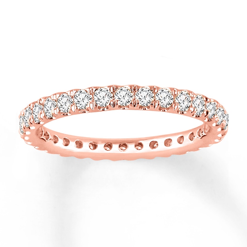 Main Image 1 of Previously Owned Diamond Eternity Band 1 ct tw Round-cut 14K Rose Gold