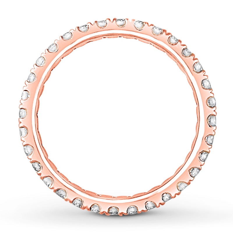 Main Image 2 of Previously Owned Diamond Eternity Band 1 ct tw Round-cut 14K Rose Gold