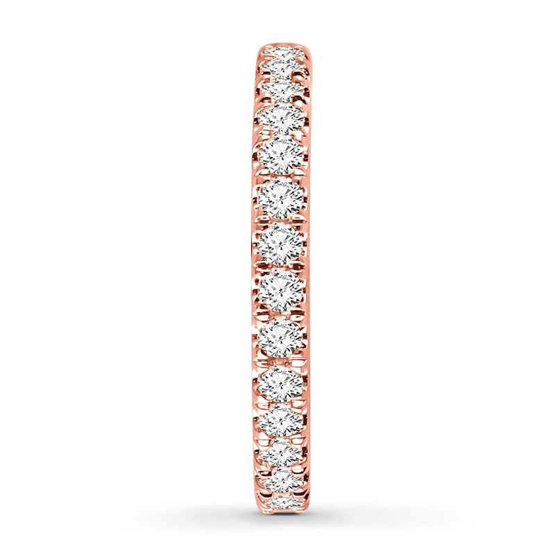 Main Image 3 of Previously Owned Diamond Eternity Band 1 ct tw Round-cut 14K Rose Gold