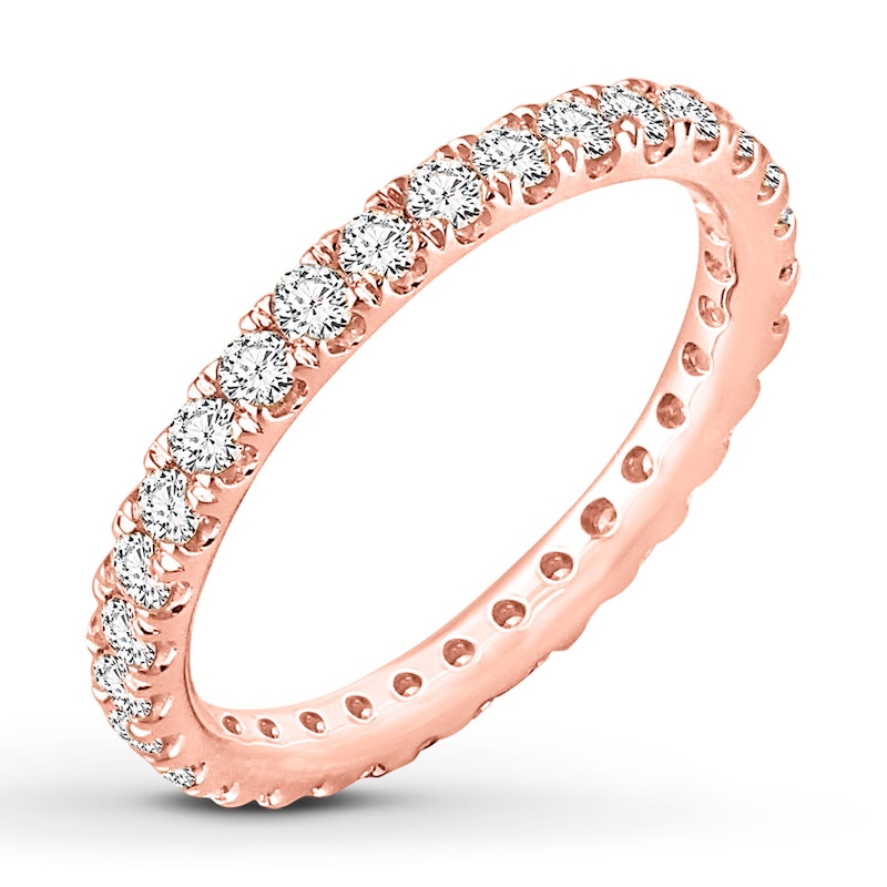 Main Image 4 of Previously Owned Diamond Eternity Band 1 ct tw Round-cut 14K Rose Gold