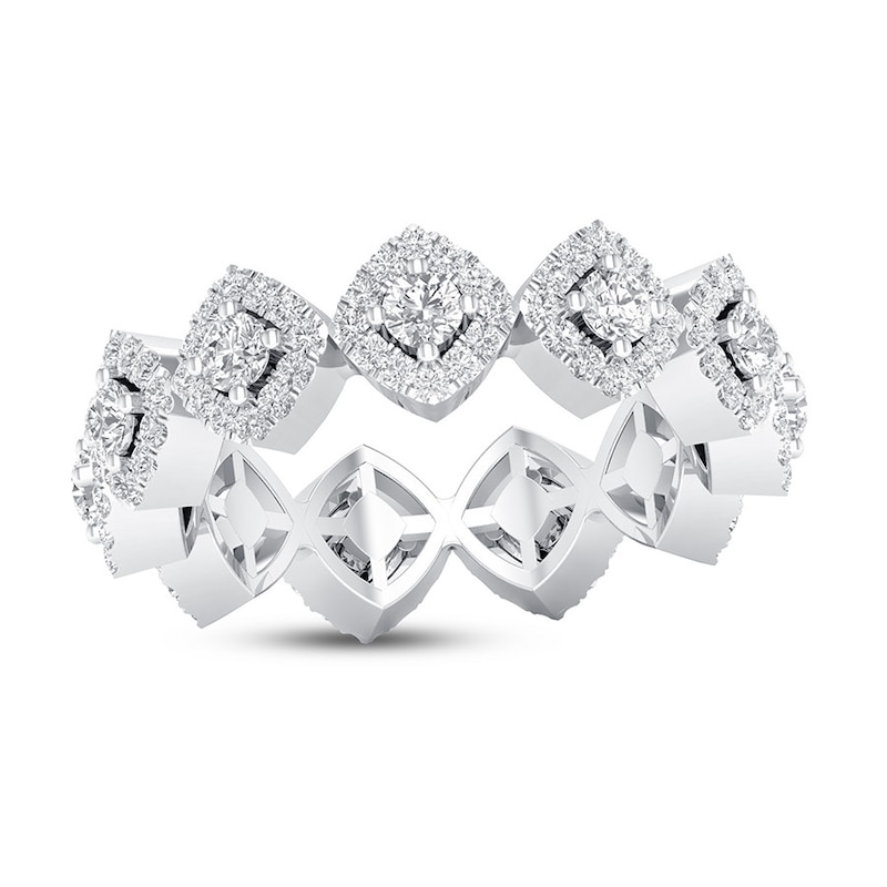 Main Image 1 of Previously Owned Diamond Eternity Band 1 ct tw Round 14K White Gold