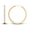 Thumbnail Image 2 of Previously Owned Lab-Grown Diamond Hoop Earrings 10 ct tw Round 14K Yellow Gold