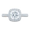 Thumbnail Image 3 of Previously Owned Pnina Tornai Lab-Grown Diamond Engagement Ring 2-1/2 ct tw Cushion/Round 14K White Gold