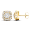 Thumbnail Image 2 of Previously Owned Lab-Grown Diamond Halo Earrings 1 ct tw Round 14K Yellow Gold