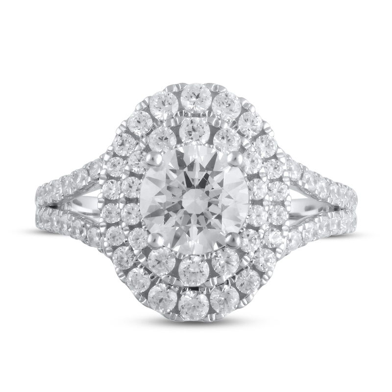 Main Image 3 of Previously Owned Lab-Grown Diamond Engagement Ring 2-3/8 ct tw Round 14K White Gold