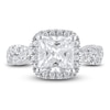 Thumbnail Image 3 of Previously Owned Lab-Grown Diamond Engagement Ring 2-7/8 ct tw Princess/Round 14K White Gold