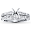 Thumbnail Image 1 of Previously Owned Diamond Bridal Setting 5/8 ct tw Round-cut 14K White Gold