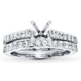 Previously Owned Diamond Bridal Setting 5/8 ct tw Round-cut 14K White Gold