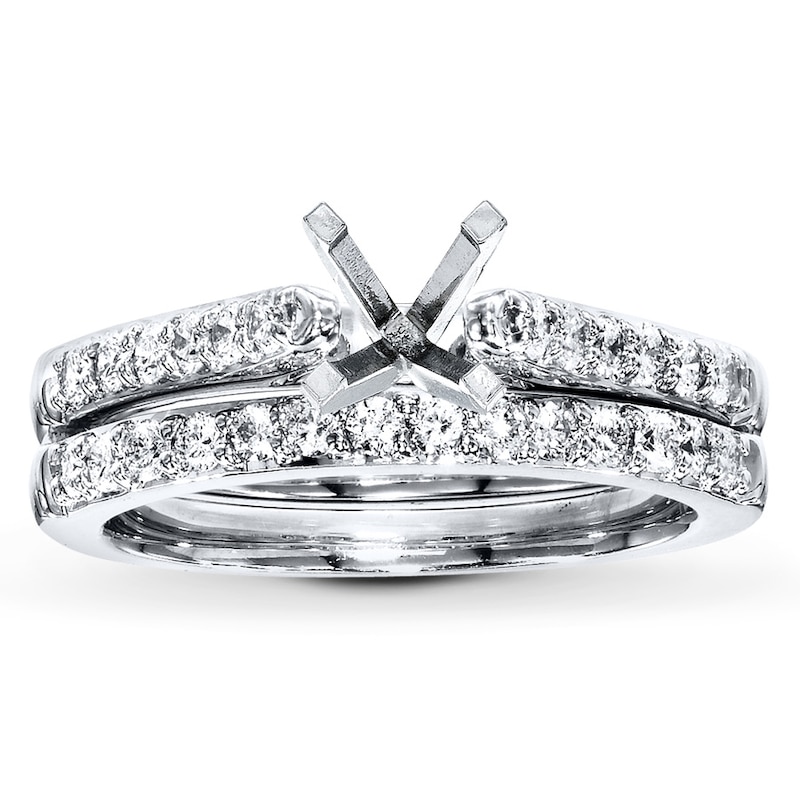 Main Image 1 of Previously Owned Diamond Bridal Setting 5/8 ct tw Round-cut 14K White Gold