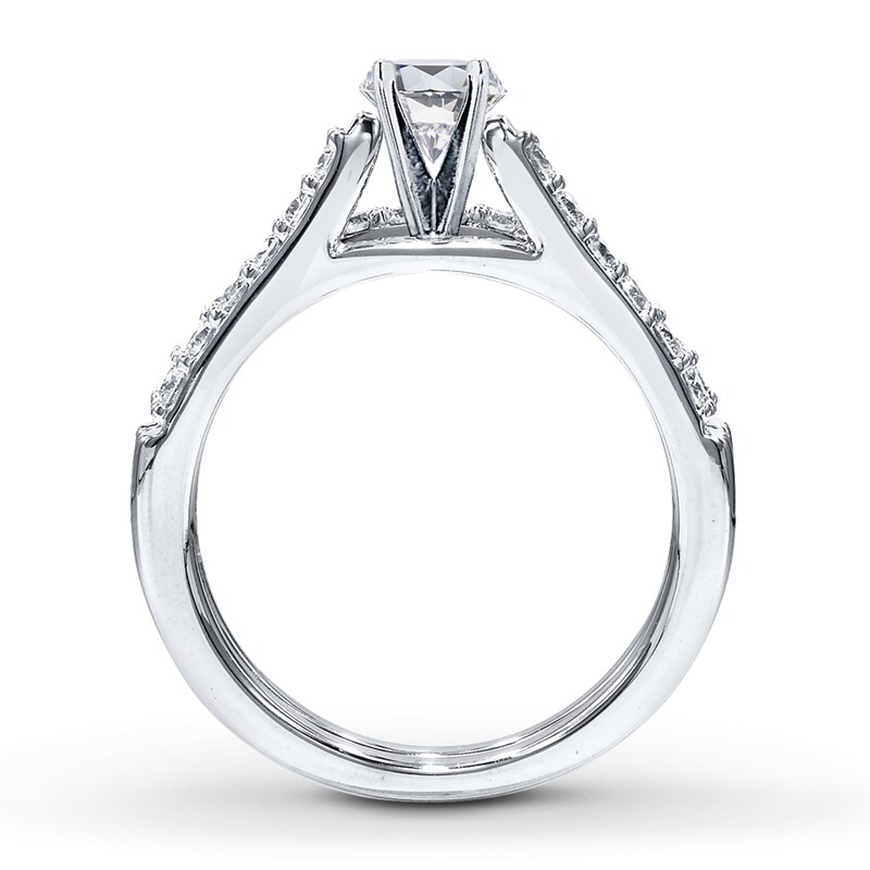 Main Image 2 of Previously Owned Diamond Bridal Setting 5/8 ct tw Round-cut 14K White Gold