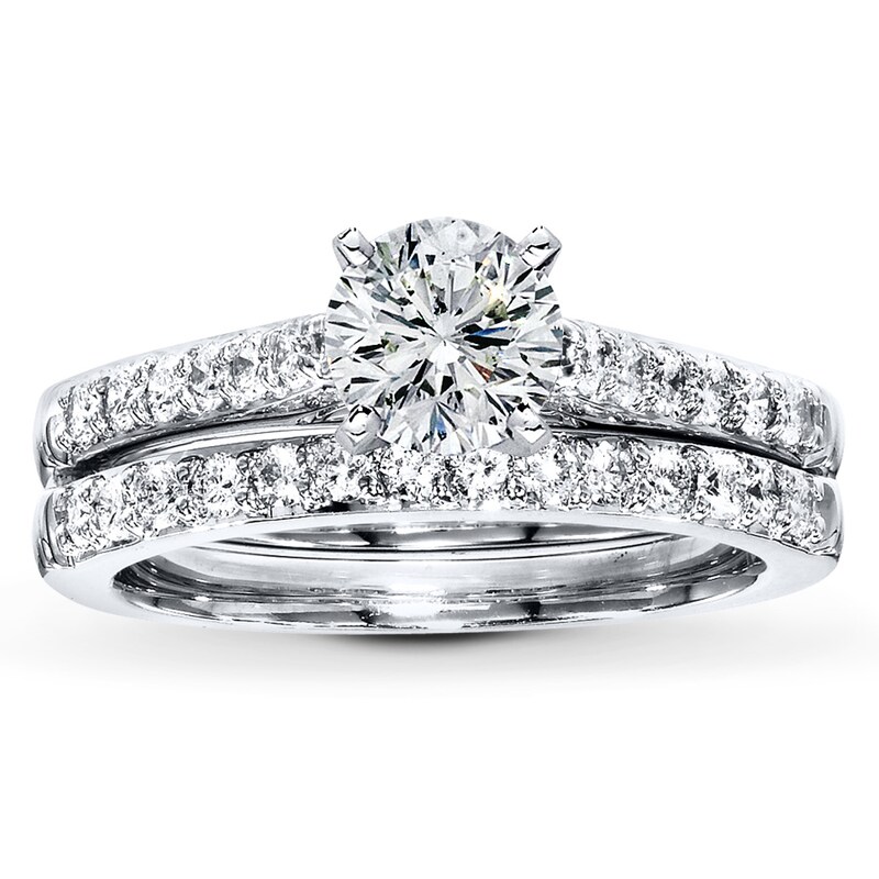 Main Image 3 of Previously Owned Diamond Bridal Setting 5/8 ct tw Round-cut 14K White Gold