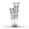 Thumbnail Image 3 of Previously Owned Diamond Bridal Set 3 cttw Princess-cut/Round 14K White Gold