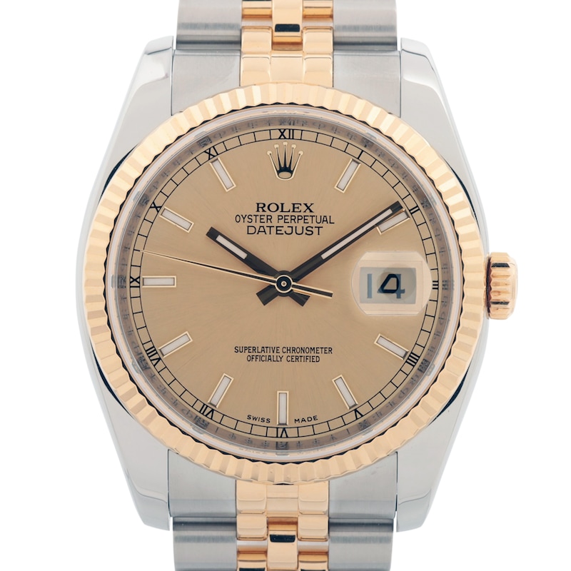 Main Image 1 of Previously Owned Men's Datejust 36 18K Yellow Gold & Stainless Steel Watch 51524849901 (Model: 116233)