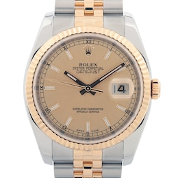 Previously Owned Men's Datejust 36 18K Yellow Gold & Stainless Steel Watch 51524849903 (Model: 116233)