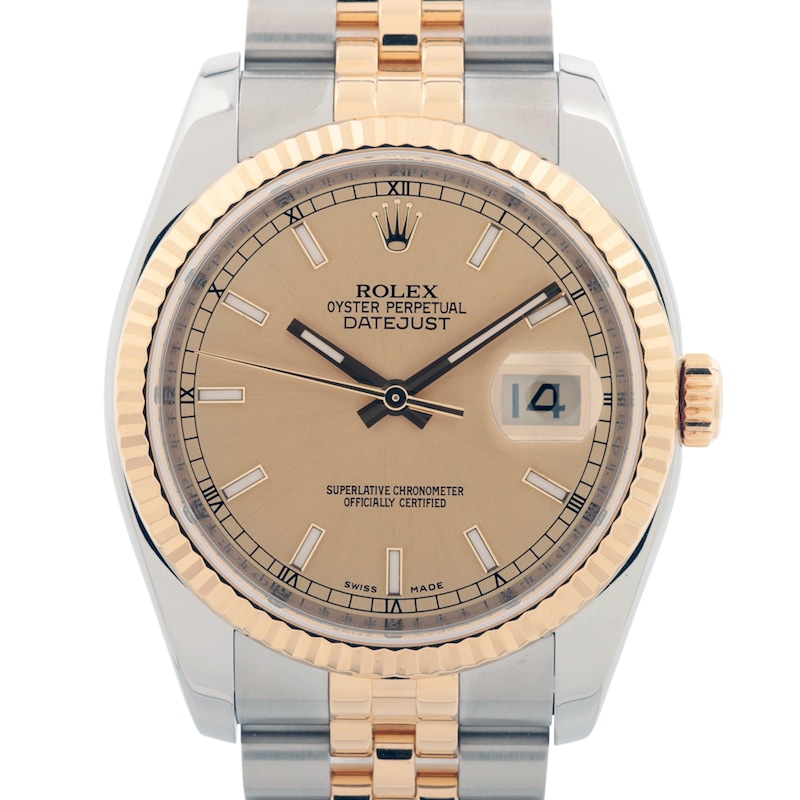 Main Image 1 of Previously Owned Men's Datejust 36 18K Yellow Gold & Stainless Steel Watch 51524849903 (Model: 116233)