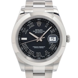 Previously Owned Men's Datejust 41 Stainless Steel Watch 42324625896 (Model: 116300)