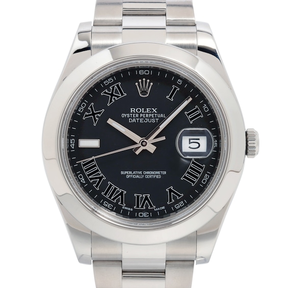 Previously Owned Mens Datejust 41 Stainless Steel Watch 42324625896 Model 116300