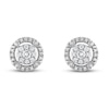 Thumbnail Image 2 of Previously Owned Vera Wang WISH Diamond Stud Earrings 1/4 ct tw Round 10K White Gold
