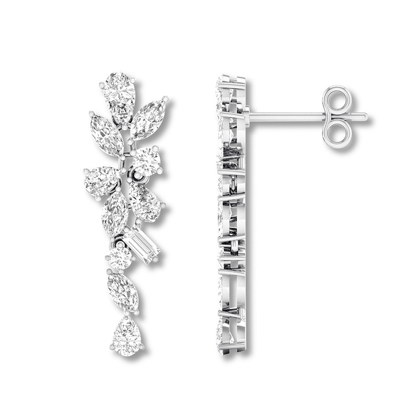 Main Image 2 of Previously Owned Diamond Dangle Earrings 1-1/4 carat tw 14K White Gold