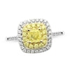 Thumbnail Image 1 of Previously Owned Diamond Engagement Ring 1 ct tw Round/Cushion 14K Two-Tone Gold