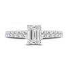 Thumbnail Image 3 of Previously Owned Diamond Engagement Ring 1-1/2 ct tw Emerald/Round Platinum