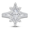 Thumbnail Image 3 of Previously Owned Diamond Halo Engagement Ring 1-1/5 ct tw Marquise/Round 14K White Gold