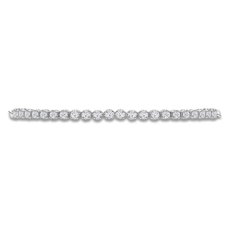 Main Image 2 of Previously Owned Lab-Grown Diamond Line Bolo Bracelet 1 ct tw 14K White Gold