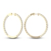 Thumbnail Image 3 of Previously Owned Lab-Grown Diamond Hoop Earrings 5 ct tw 14K Yellow Gold